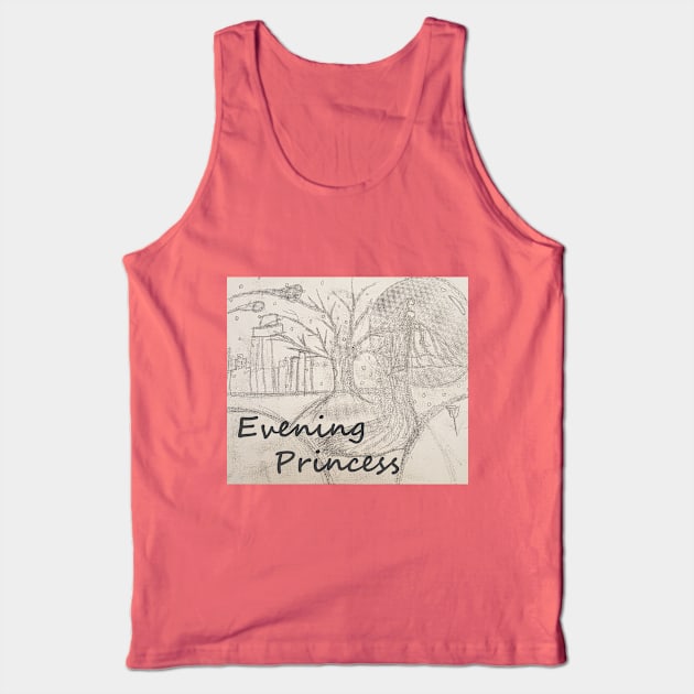 EVENING PRINCESS ART DESIGN SPECIAL SKETCH ART Tank Top by STARNET